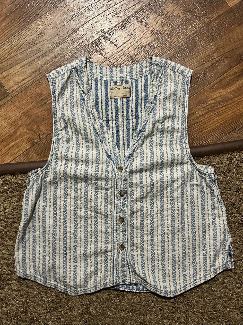 We The Free Spellbpund Vest with Front Buttons; Size XL